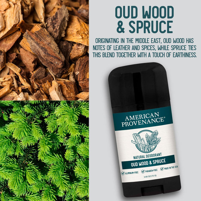 American Provenance Oud Wood And Spruce Natural Deodorant 2.65 Oz