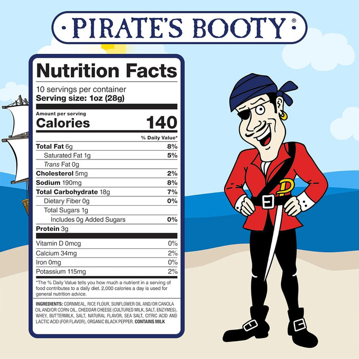 Pirate'S Booty  Booty Puffs Aged White Cheddar  10 Oz