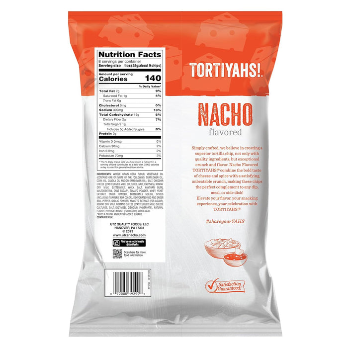 Tortiyahs  Nacho Tortilla Chip  8 Oz