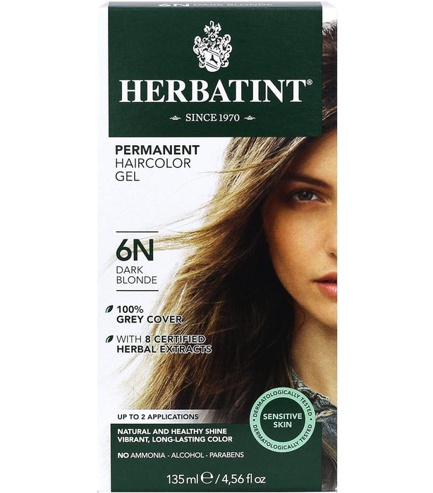 Herbatint Permanent Herbal Haircolour Gel 6N Dark Blonde 4 Oz