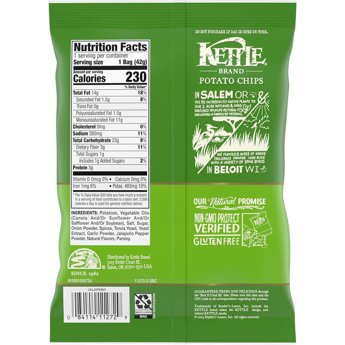 Kettle Brand  Jalapeno Potato Chips  1.5 Oz