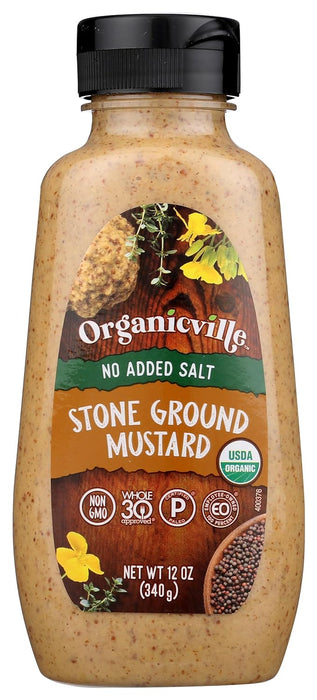 Organicville Organic Salt Free Stone Ground Mustard 12 oz