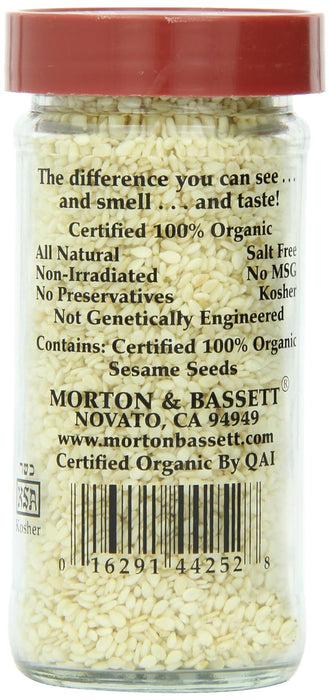 Morton & Bassett  And 100% Organic Seasoning Sesame Seed  2.4 Oz