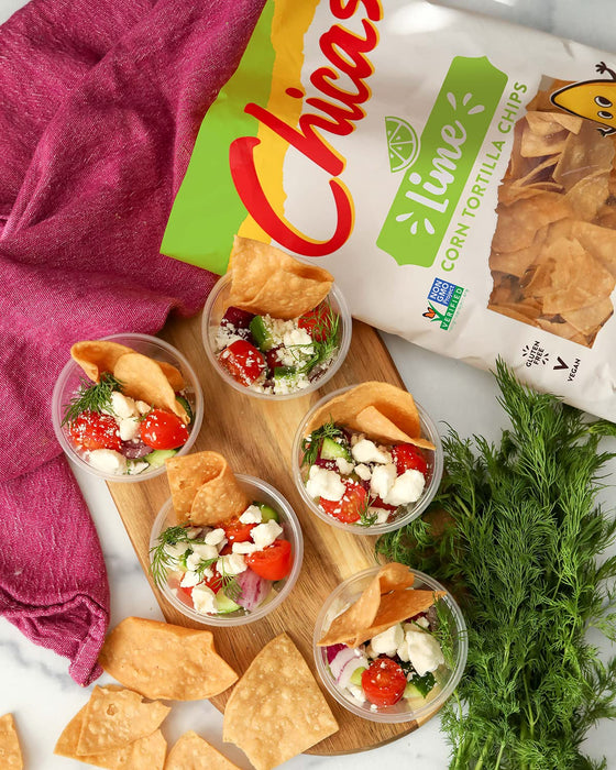 Chicas  White Corn Tortilla Chips With Lime  7.5 Oz