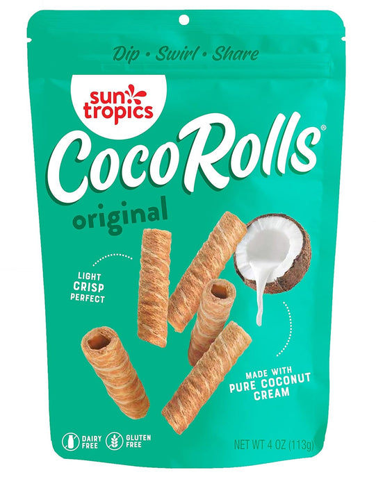 Sun Tropics  Coco Rolls Original Rolled Coconut Wafer  4 Oz