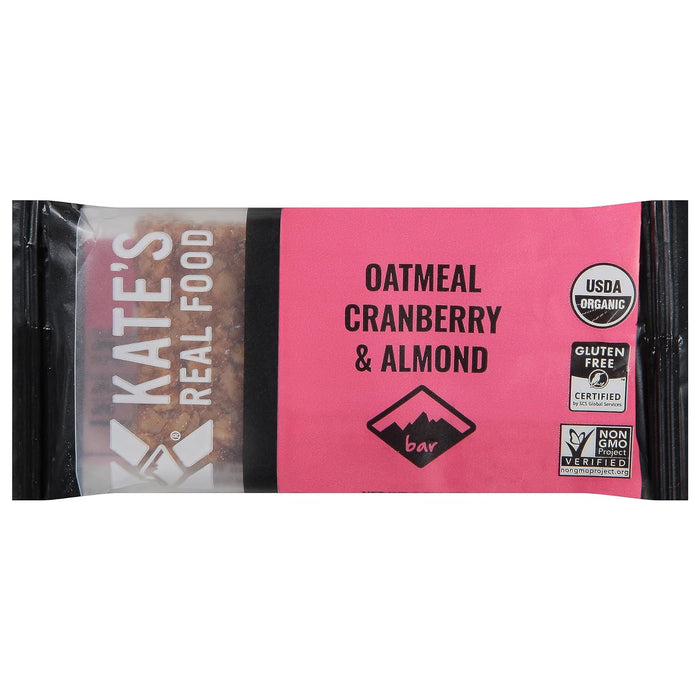 Kate`S Real Food  Organic Bar Cranberry Almond Oatmeal   2.2 Oz