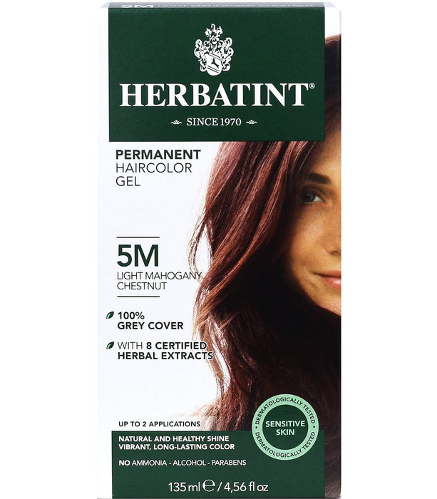 Herbatint Permanent Haircolor Gel 5M Light Mahogany Chestnut 4 Oz