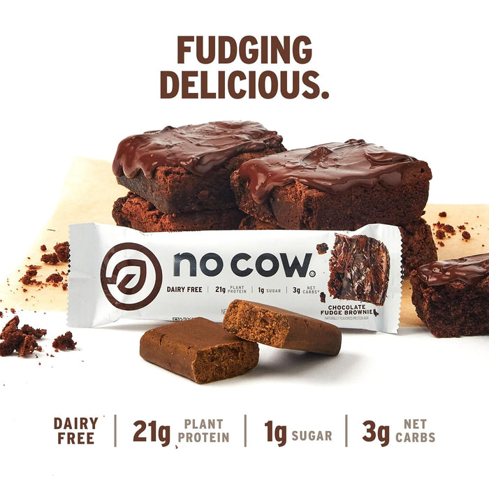 No Cow Bar  D'S Natural In Chocolate Fudge Brownie   2.12 Oz