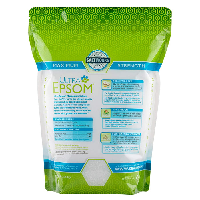 Ultra Epsom  Ultra Epsom Salt Medium Grain  1 Each  5 Lb