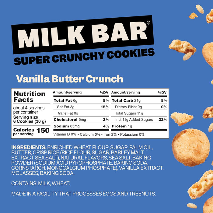 Milk Bar Vanilla Butter Crunch Cookies 4.5 OZ