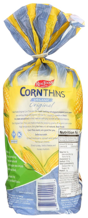 Real Foods  Organic Original Corn Thins  5.3 Oz