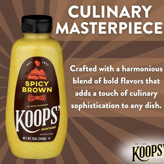 Koops' Gluten Free Spicy Brown Mustard 12 oz