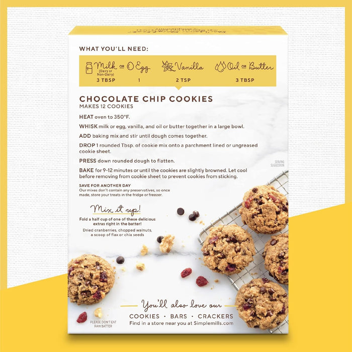 Simple Mills  Almond Flour Chocolate Chip Cookie Mix   9.4 Oz