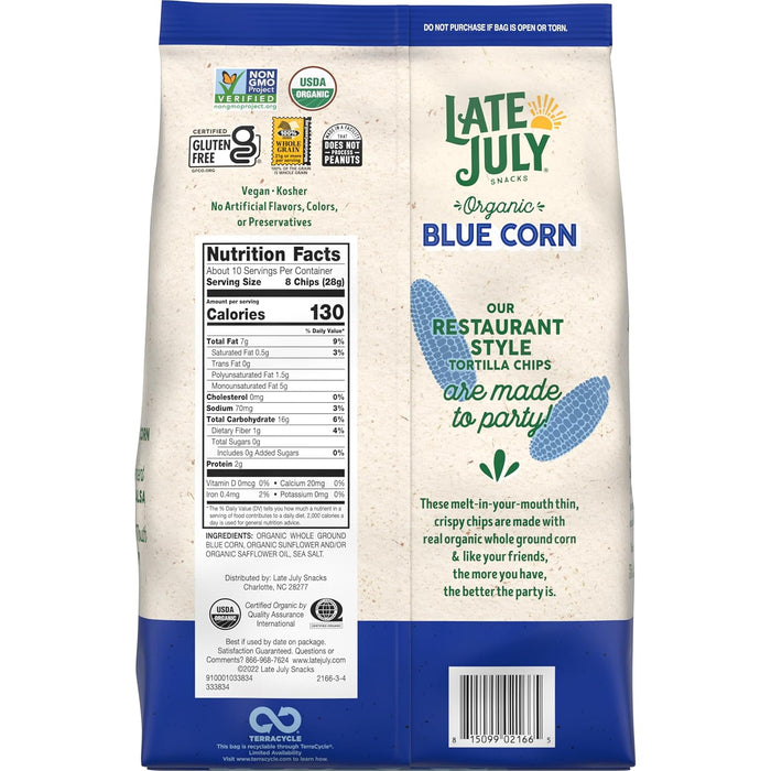 Late July  Organic Blue Corn Tortilla Chips  10.1 Oz