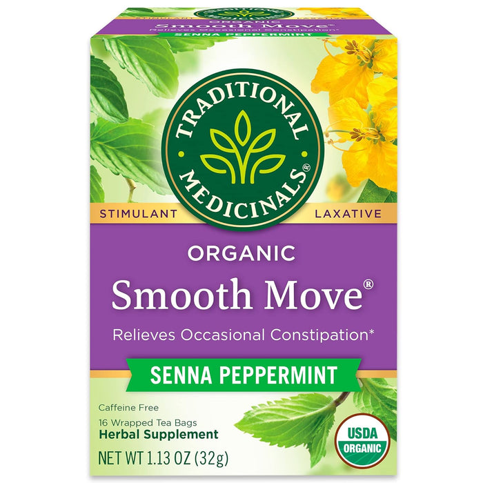 Traditional Medicinals  Organic Smooth Move Peppermint Herbal Tea 1 Tea Bags  16 Bag