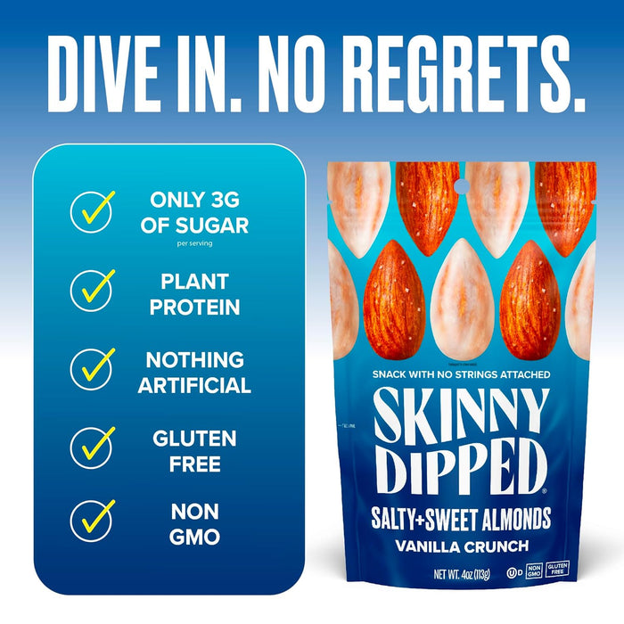 Skinny Dipped Vanilla Crunch Almonds 4 Oz