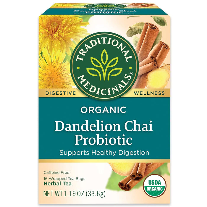 Traditional Medicinals  Probiotic Tea Dandelion Ch  16 Bag