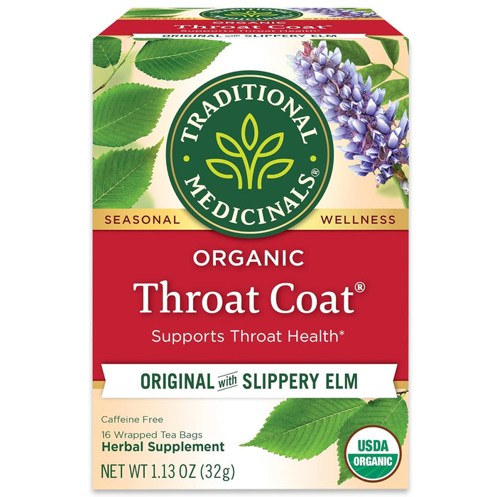 Traditional Medicinals  Organic Throat Coat Herbal Tea  16 Ct