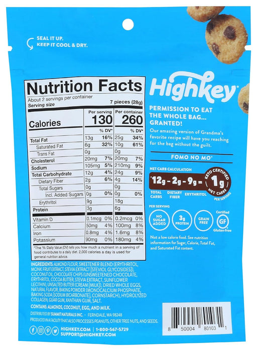 High Key Snacks  High Key Cookie Chocolate Chip Keto  2 Oz