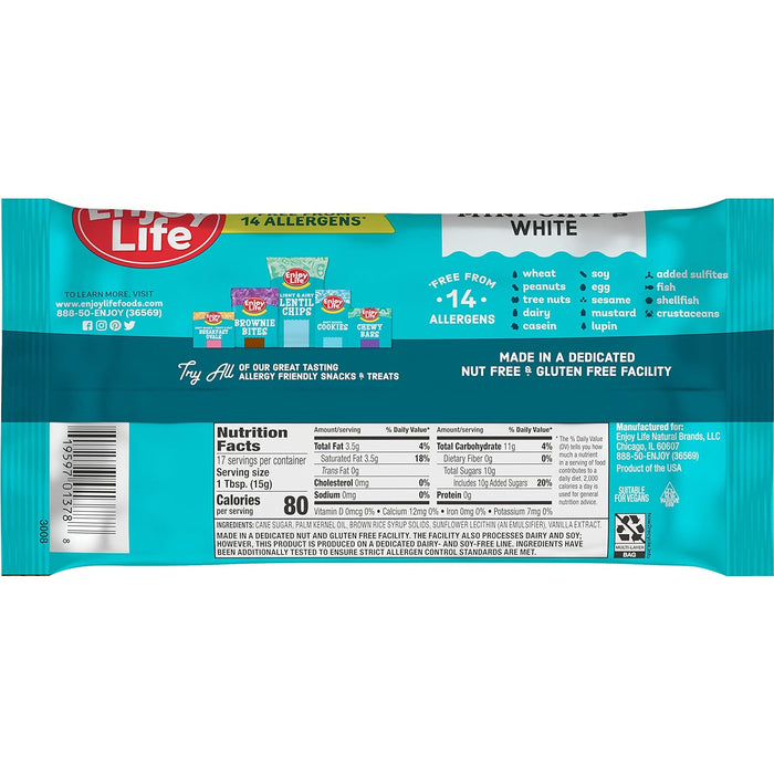 Enjoy Life  Mini Chips White Baking Chocolate   9 Oz