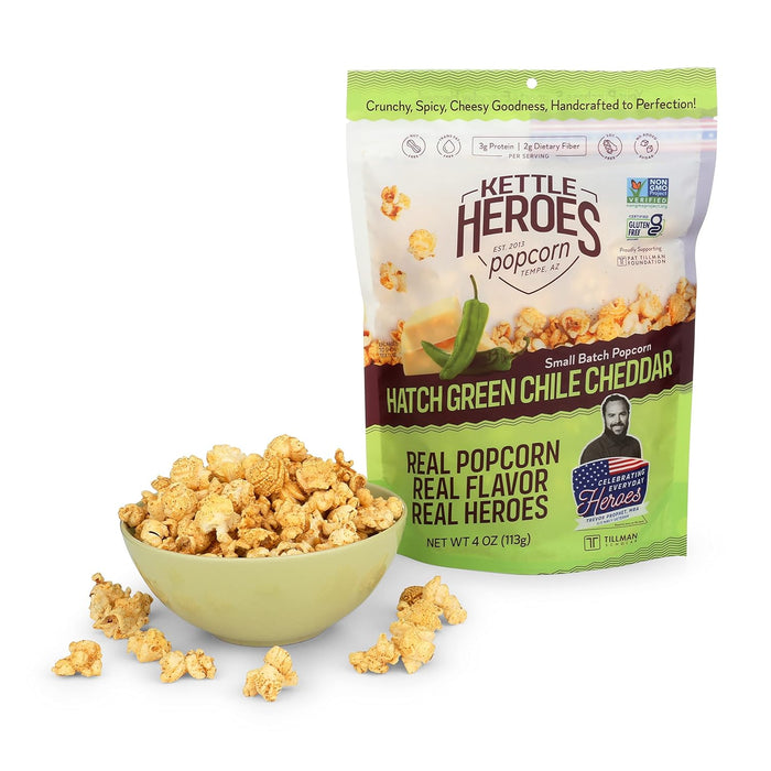 Kettle Heroes Artisan Popcorn  Hatch Green Chile Popcorn  4 Oz