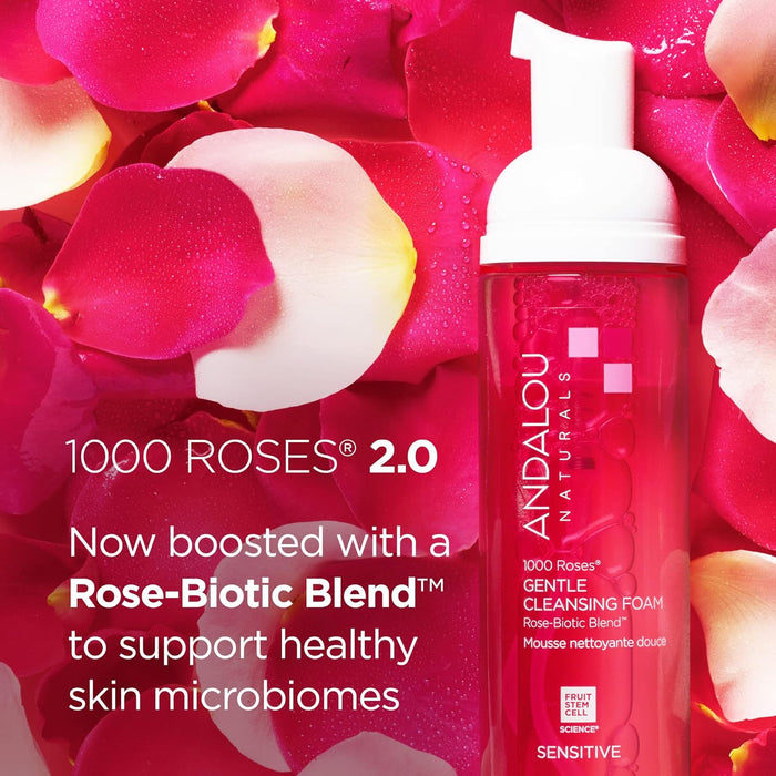 Andalou Naturals Sensitive 1000 Roses Gentle Cleansing Foam 1 Each 5.5 Fl