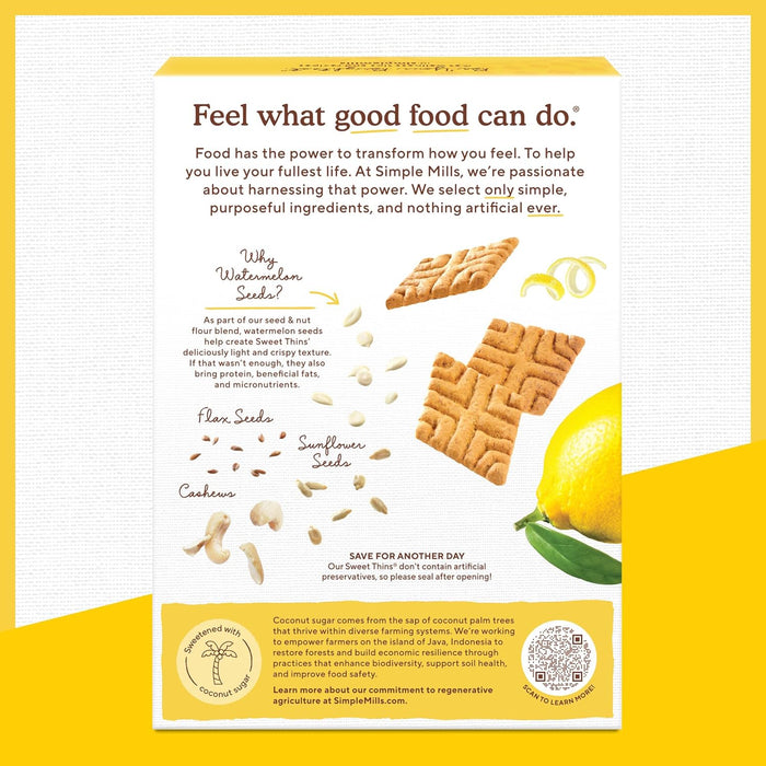 Simple Mills Lemon Sweet Thins 4.25 OZ