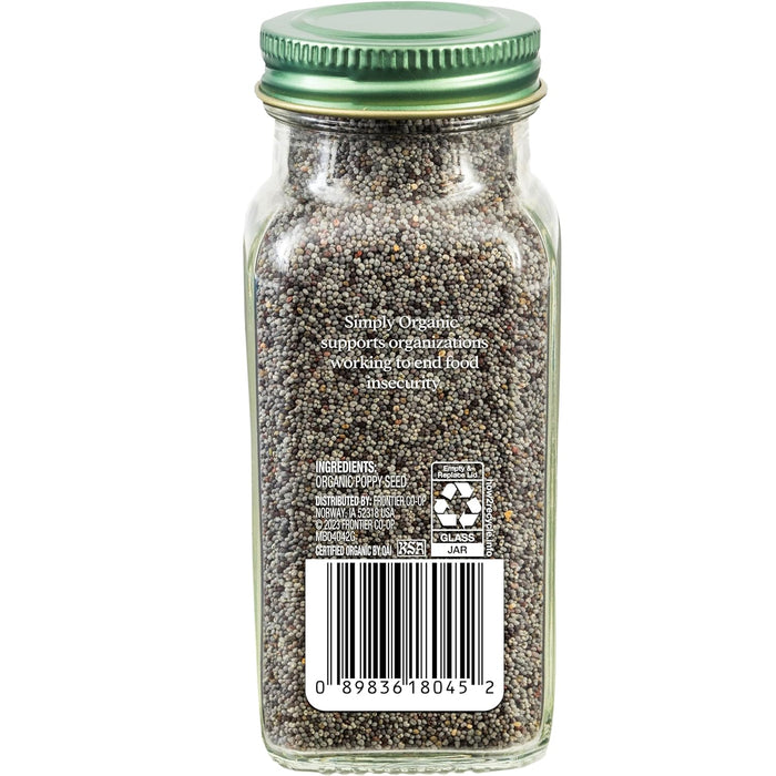 Simply Organic  Whole Poppy Seed Seasoning Organic  3.38 Oz
