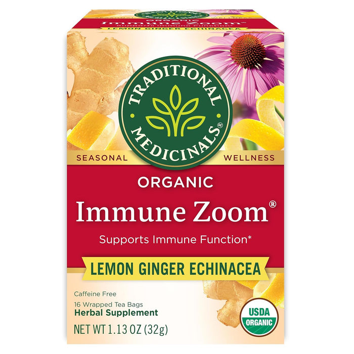 Traditional Medicinals  Organic Immune Zoom Lemon Gingertea  16 Bag