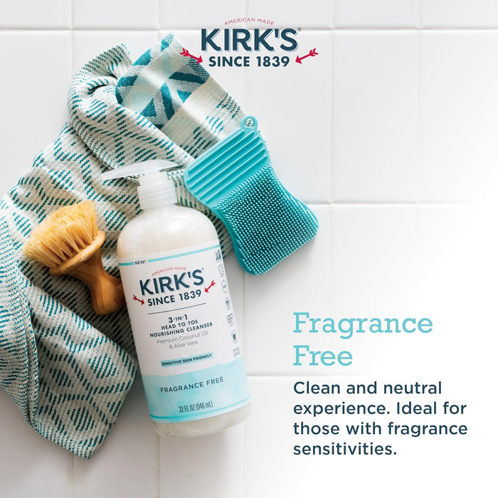 Kirk`S  Natural Cleanser Frag Free  1 Each  32 Oz