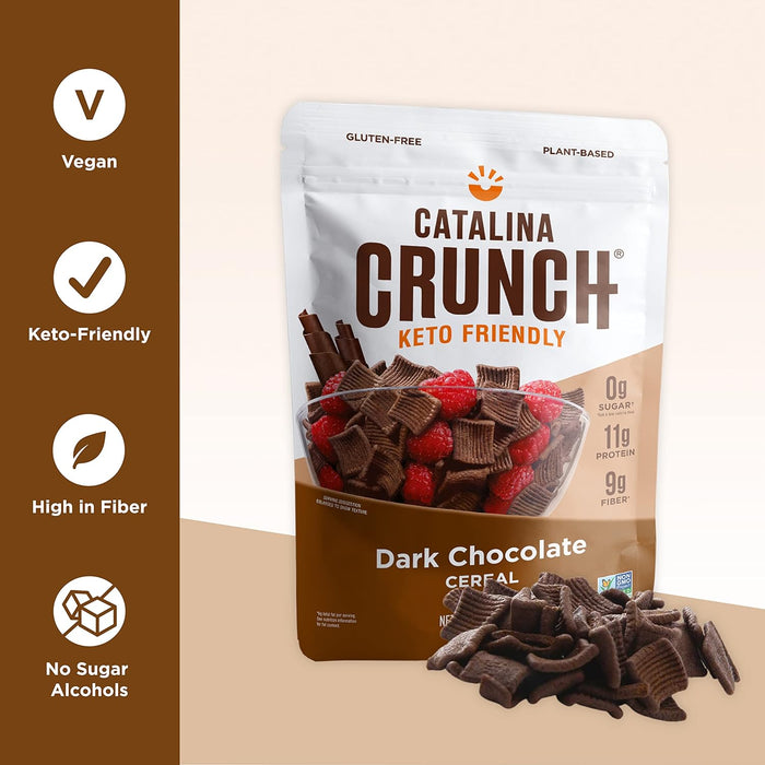 Catalina Crunch  Keto Friendly Cereal Dark Chocolate   9 Oz