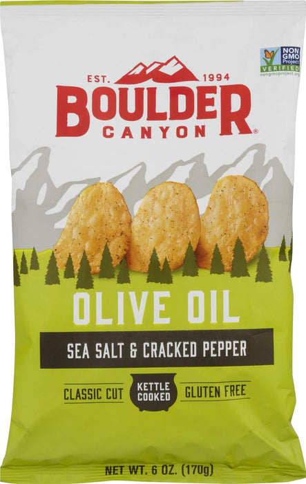 Boulder Canyon  Kettle Chips Sea Salt & Cracked Pepper  6 Oz