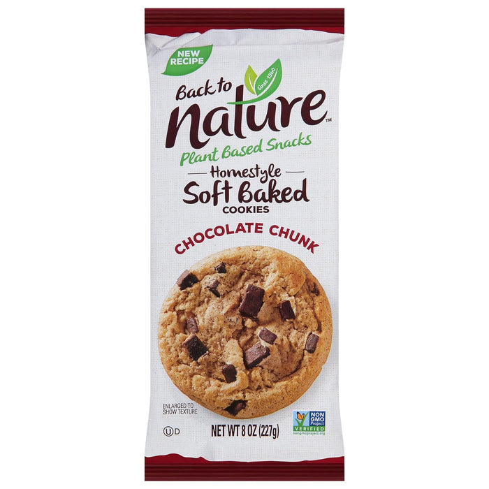 Back To Nature  Homestyle Soft Baked Cookies Chocolate Chunk  8 Oz