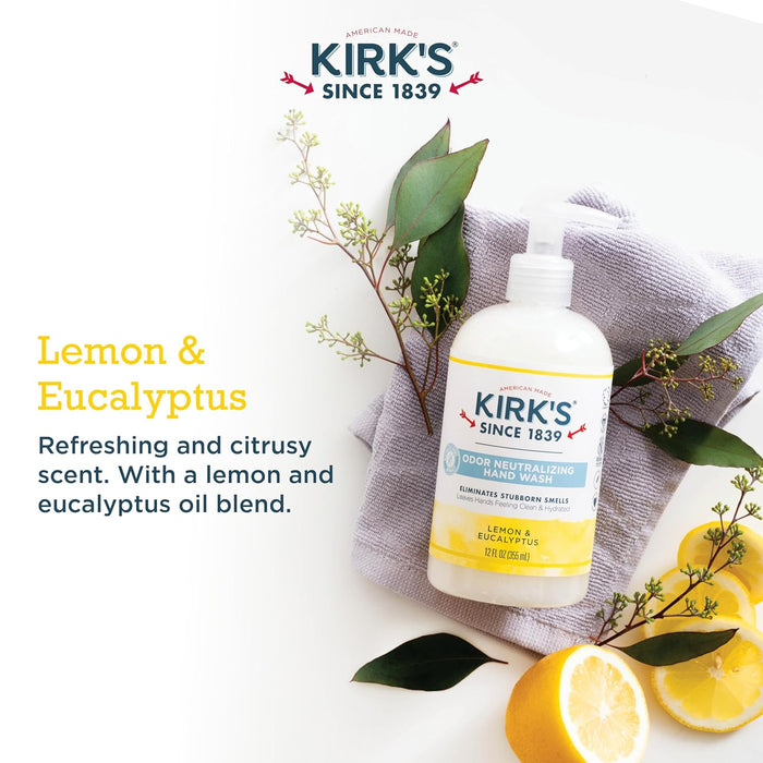 Kirk`S  Odor Neutralizer Hand Soap Lemon Eucalyptus  1 Each  12 Oz