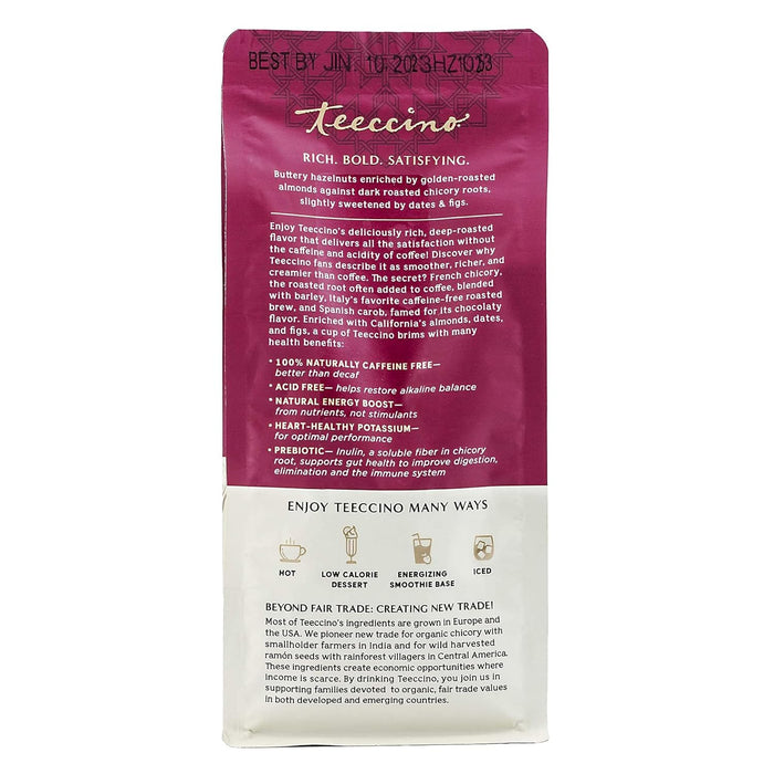 Teeccino  Mediterranean Herbal Coffee Hazelnut   11 oz