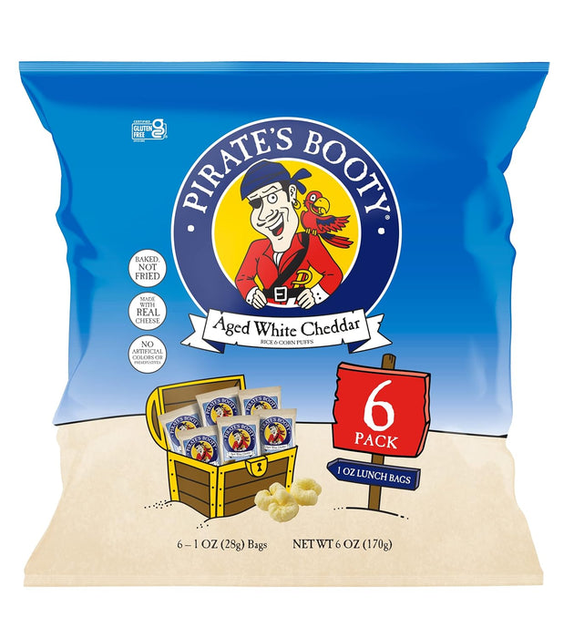 Pirate'S Booty Pirate'S Booty Aged White Cheddar Puffs Lunch Packs  6/1 Oz