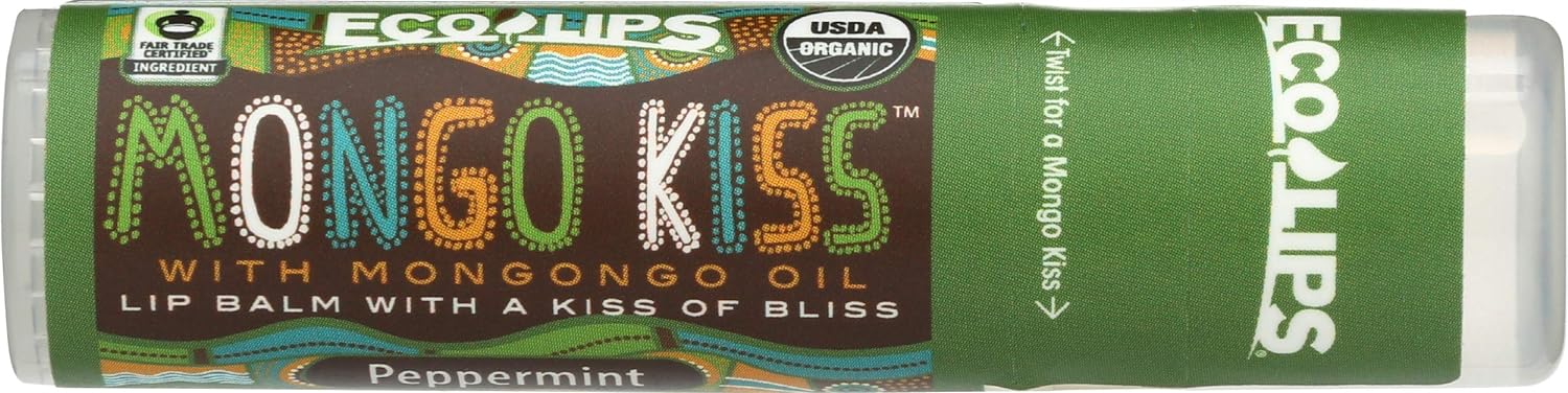 Mongo Kiss  Organic Lips Balm Peppermint  .25 Oz