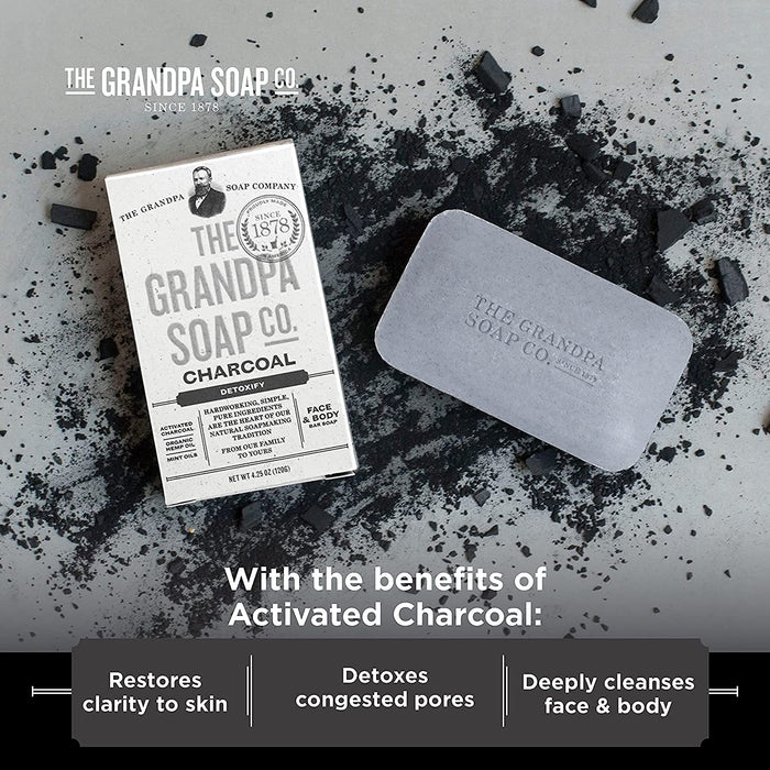 The Grandpa Soap Co.  Charcoal Detoxify Bar Soap  1 Each  4.25 Oz