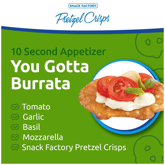 Snack Factory  Deli Style Garlic Parmesan Pretzel Crisps  7.2 Oz