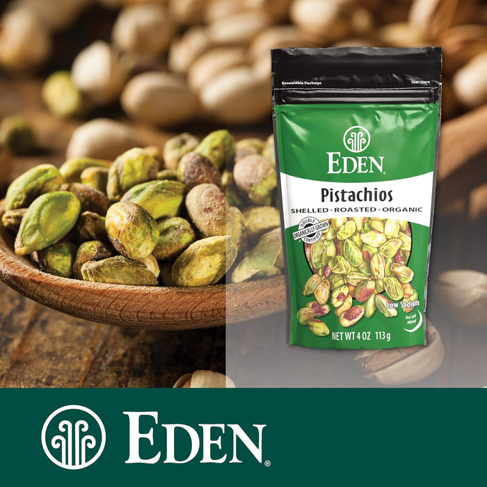 Eden Foods Pistachios Shelled & Roasted Organic 4 oz