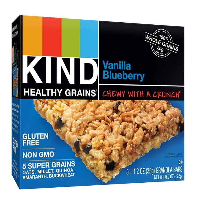 Kind  Healthy Grains Vanilla Blueberry Bar   5/1.2 Oz