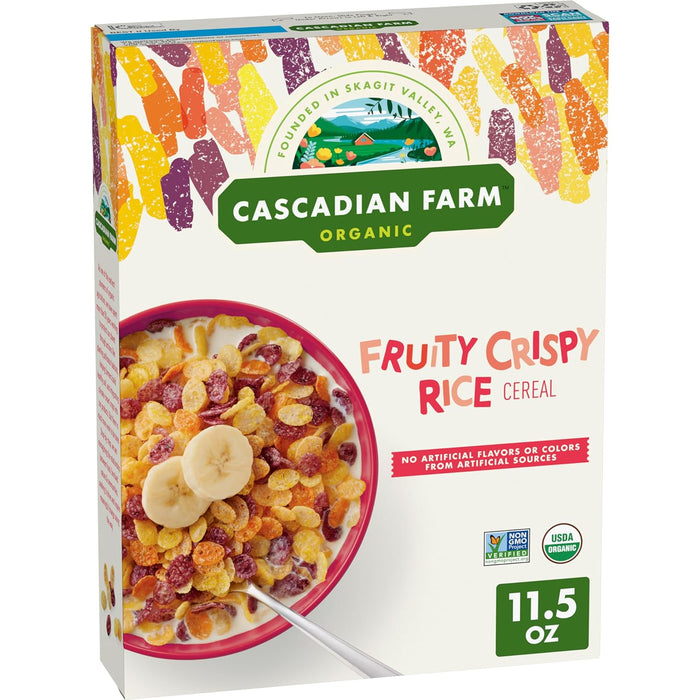 Cascadian Farm  Organic Cereal Fruity Crispy Rice   11.5 Oz