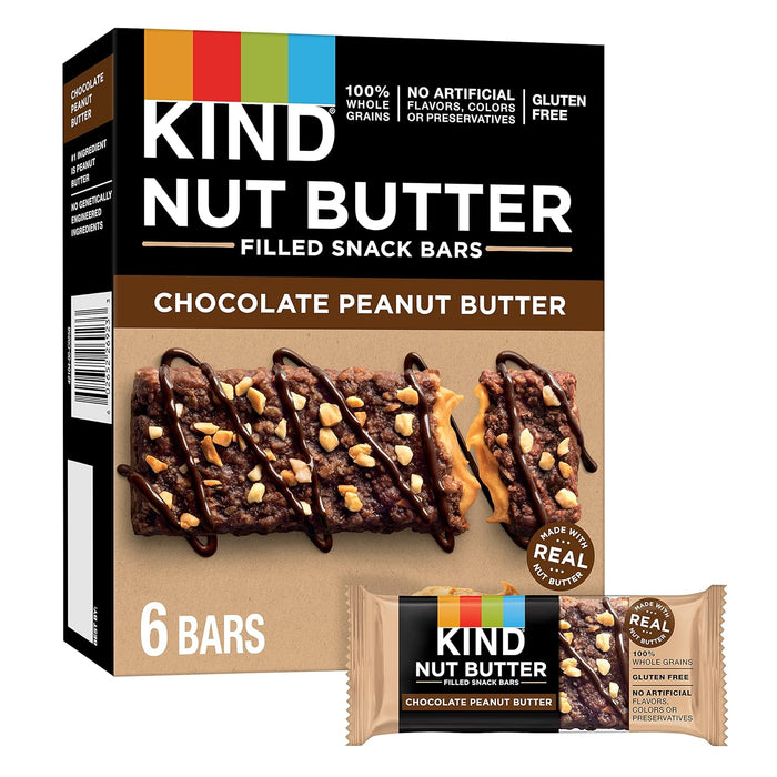 Kind  Nut Butter Chocolate Peanut Butter Filled Snack Bars   6/1.3 Oz