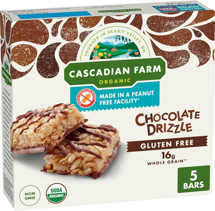 Cascadian Farm  Organic Granola Bar Chocolate Drizzle   6 Oz