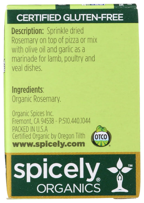 Spicely Organics  Organic Rosemary Whole  0.2 Oz