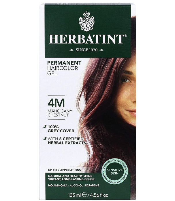 Herbatint Permanent Hair Color Gel 4M Mahogany Chestnut 4 Oz