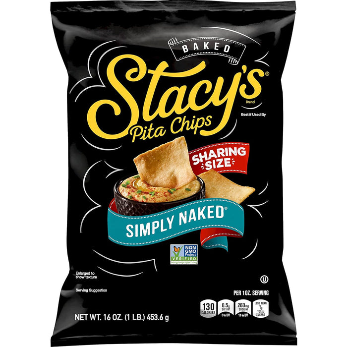 Stacy'S  Baked Pita Chips Simply Naked Sharing Size  16 Oz