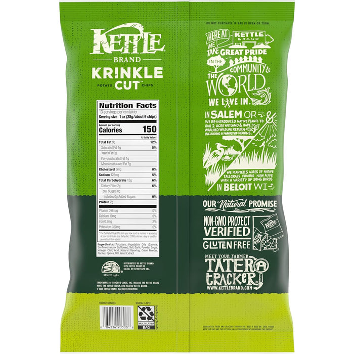 Kettle Brand Kinkle Chips Dill Pickle 13 OZ