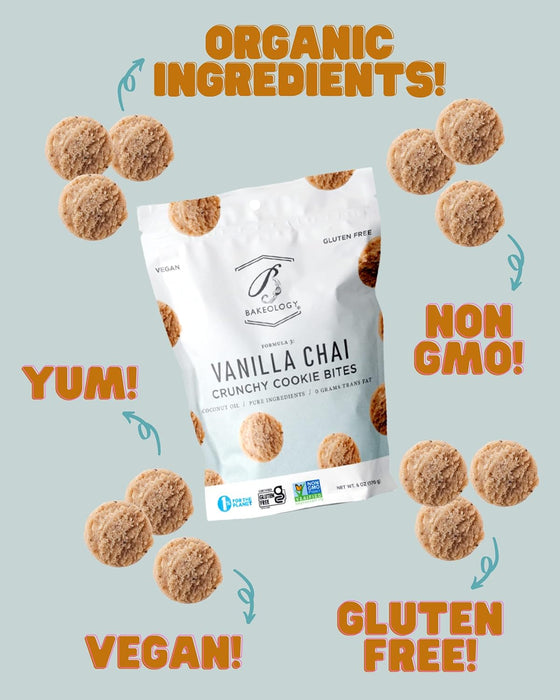 Bakeology Vanilla Chai Cookie Bites 5 OZ