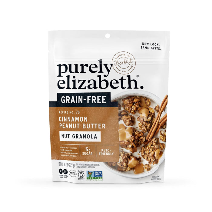 Purely Elizabeth  Grain Free Granola Cinnamon Peanut Butter Plus Mct   8 Oz